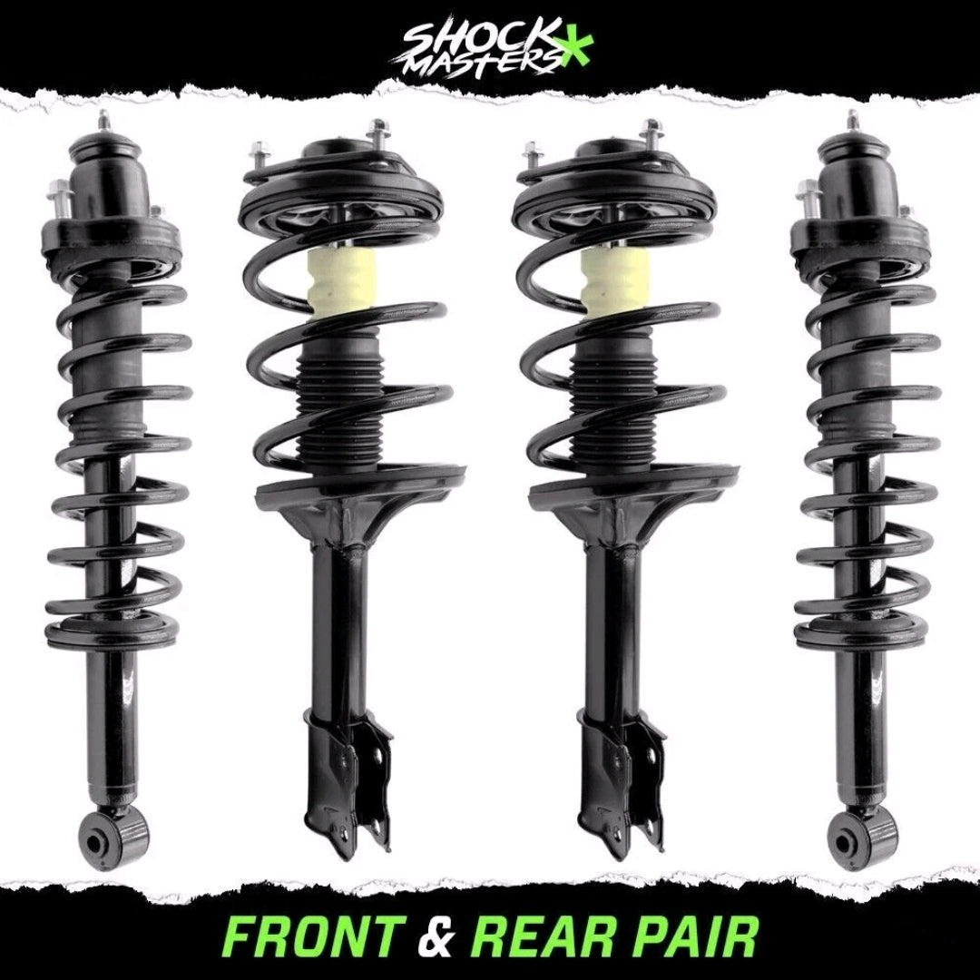 shockmasters complete front & rear strut assembly kit
fits: 2003 - 2006 mitsubishi outlander | awd & fwd | 2.4l
