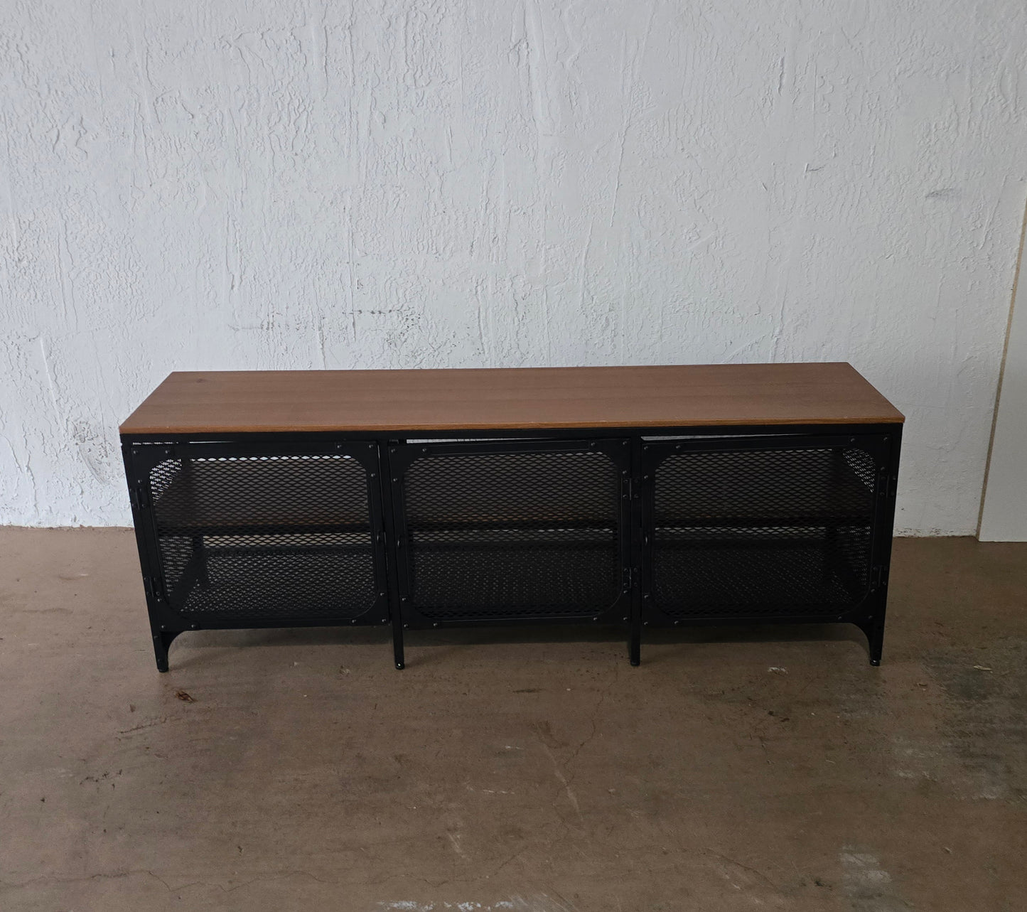 fjällbo tv unit – black / wood top – ikea