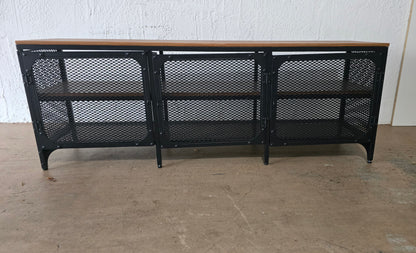 FJÄLLBO TV Unit – Black / Wood Top – IKEA