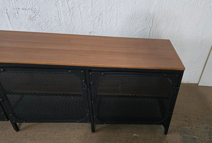 FJÄLLBO TV Unit – Black / Wood Top – IKEA