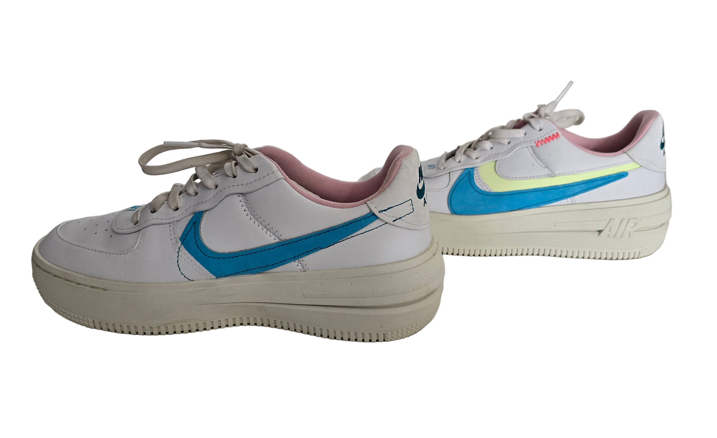 nike air force 1 shadow – white/blue/pink – size 7.5w (women’s)